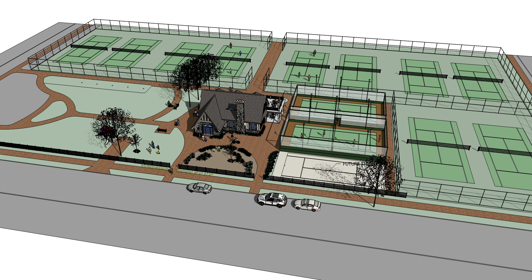 Rendered concept of improved courts